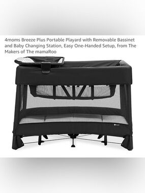 Black Portable Playard with Bassinet, Changing Table & Travel Bag - Black